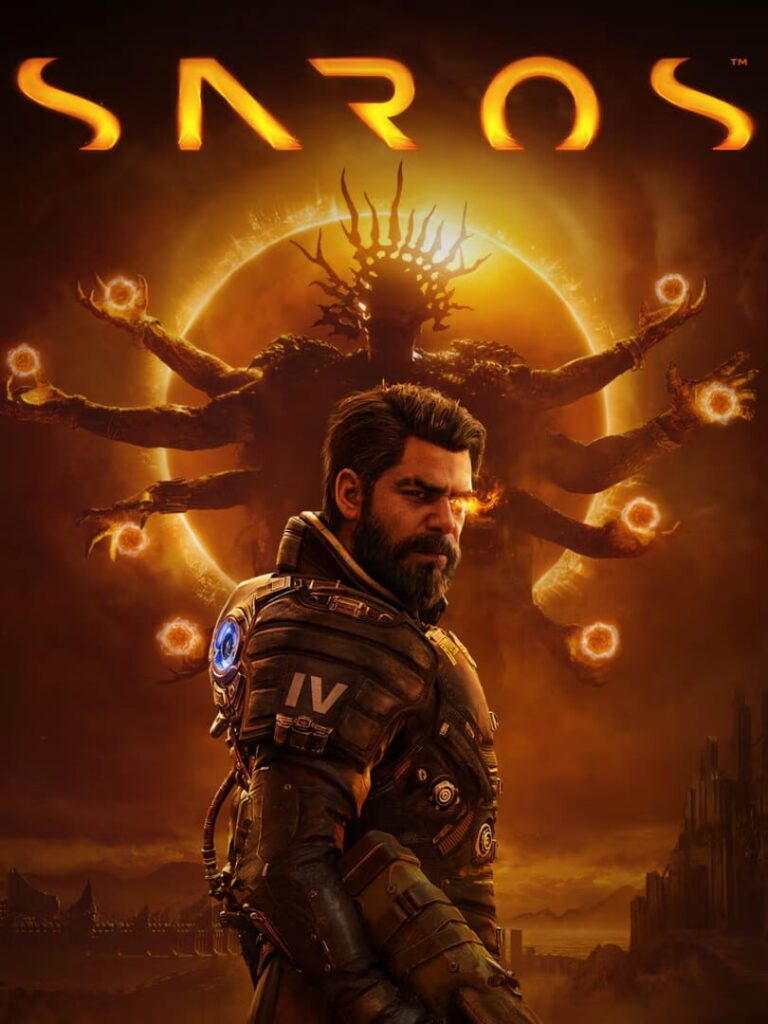 Saros PS5 key art — Housemarque follow-up to Returnal